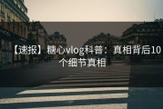 【速报】糖心vlog科普：真相背后10个细节真相