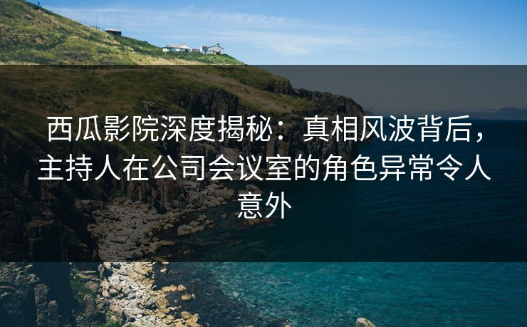 西瓜影院深度揭秘：真相风波背后，主持人在公司会议室的角色异常令人意外